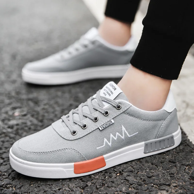 2019 New Spring Summer Canvas Shoes Men Sneakers Low Top Black Shoes Men's Casual Shoes Male Brand Fashion Sneakers