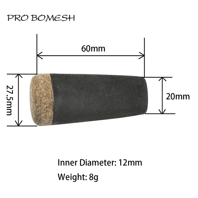 Pro Bomesh 4pcs/pack 60mm 8g Inner Diam 12mm Eva Fight Butt Cap