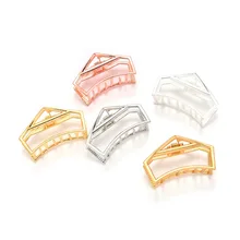 Металлическая Геометрическая заколка для волос, заколка для женщин, сплав, золотой краб, для волос, в стиле панк, открытая Шпилька, для купания, конский хвост, держатель для волос