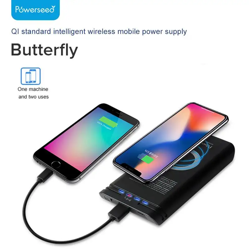 Powerseed 7000mAH QI Wireless Power Bank Charger DC5V 2.1A Universal External Battery Pack for iphone X 8 8plus for Samsung Powerseed 7000mAH QI Wireless Power Bank Charger DC5V 2.1A Universal External Battery Pack for iphone X 8 8plus for Samsung