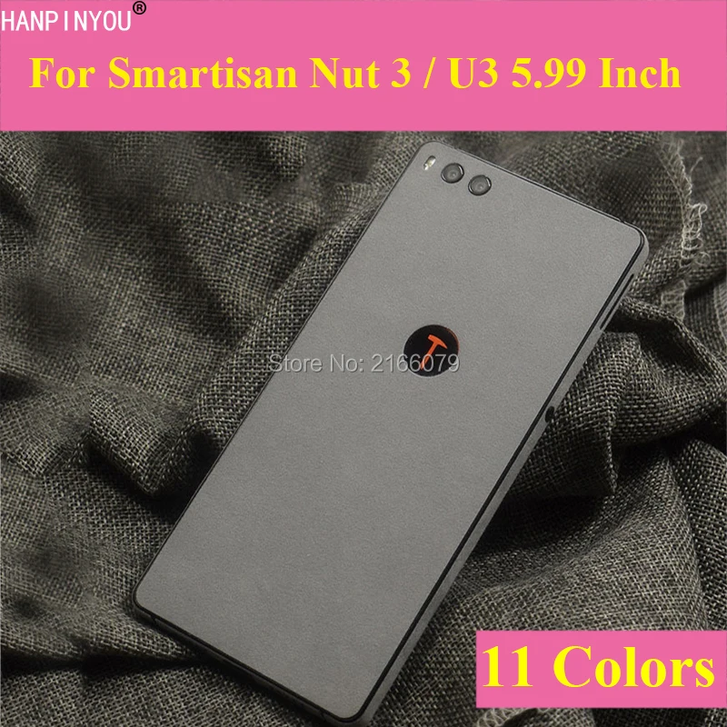 

For Smartisan Nut 3 Nut3 / U3 5.99" Luxury Plush Surface Full Back B Cover Protective Suede Sticker Skin Decal Film