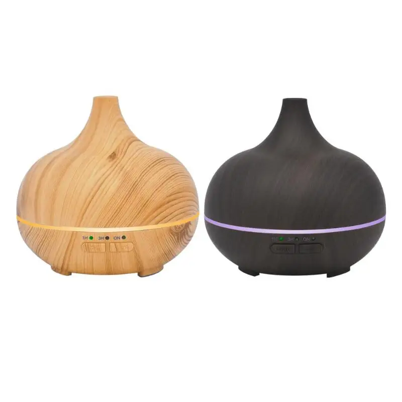 

150ml 7 Color LED Flashing TimingUltrasonicAir Humidifier Aromatherapy Essential Oil Mist Wood Grain AromaDiffuser for Home