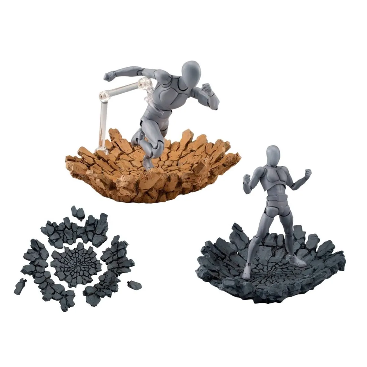 

Tamashii Effect Impact Grey Ver S.H. Figuarts Star Soul Shock Burst Effects New Effect Impact Burst Rock Shock Crack Action Toy
