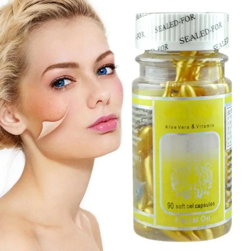 90pcs Vitamin E Essence Capsules Anti aging Serum Wrinkle Removing