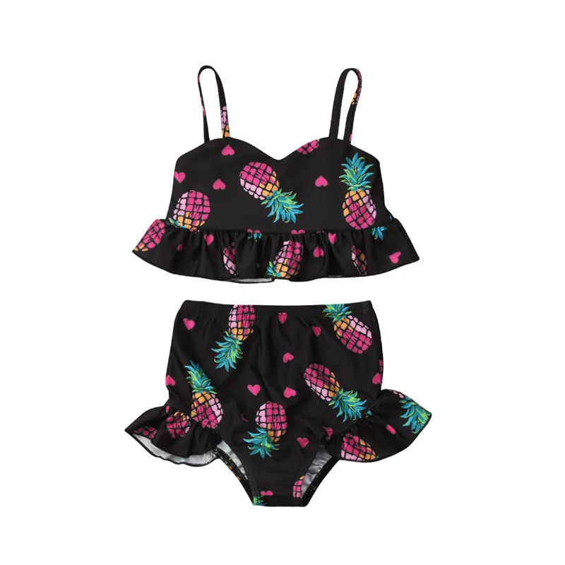 Baby Girls Summer Outfits Floral Printed Sling Top+Short Pant 2Pcs Swimsuit Clothes Set