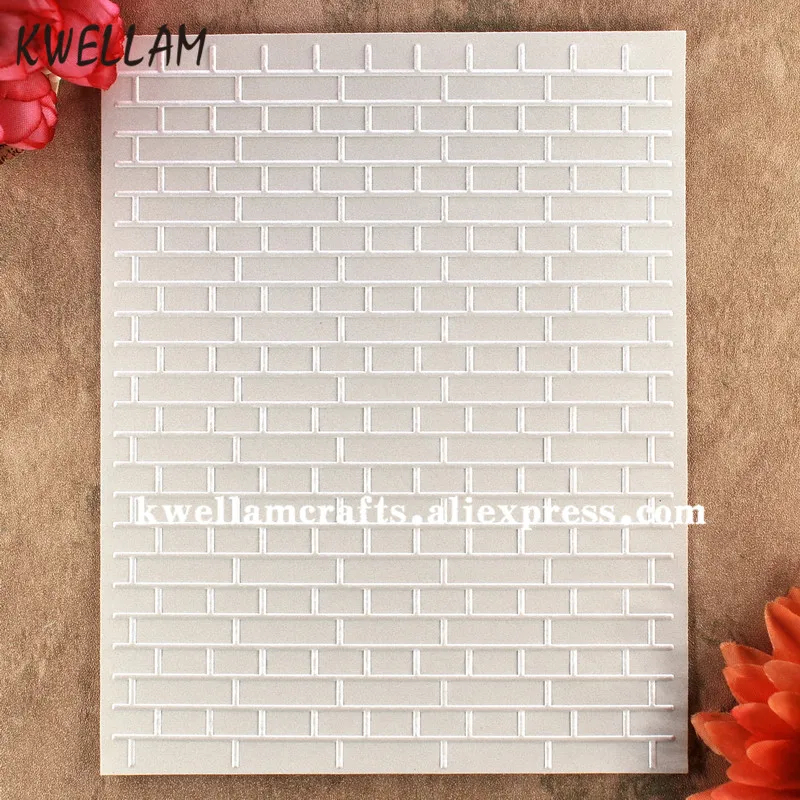 

Brick Wall Plastic Embossing Folder For Scrapbook DIY Album Card Tool Plastic Template 12.1x15.2cm KW8041408