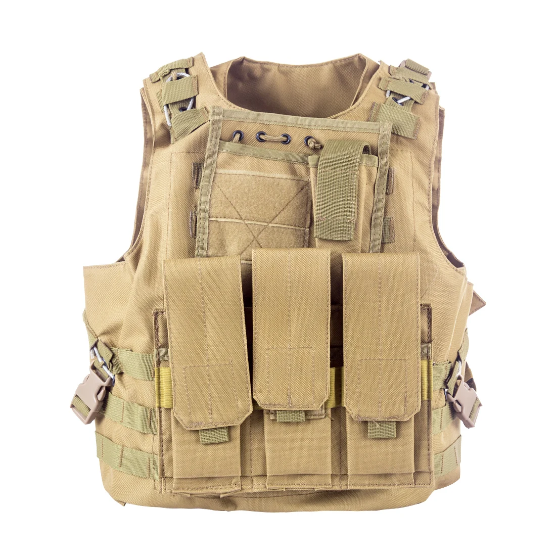 

DIY Rongjin FSBE 600D Nylon Quick-Release Amphibians Tactical Gear For CS Outdoor Hunting Games - Tan/Olive Drab/CP Camouflage