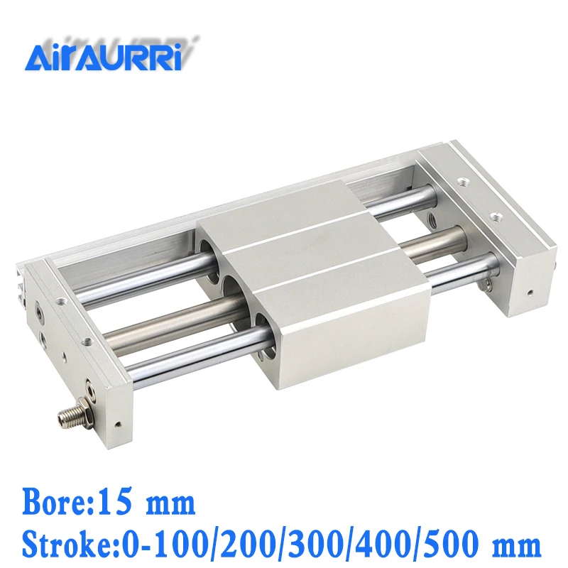 

CY1S/CDY1S Magnetically Coupled Rodless Cylinder/ Slider Style 15mm bore 100/200/300/400/500mm stroke pneumatic linear actuator