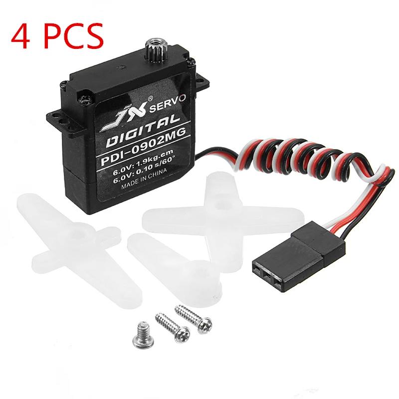 

4PCS JX Servo PDI-0902MG 9.4g High Torque Digital Standard Servo For RC Boat Car Airplane Spare Parts Accessories
