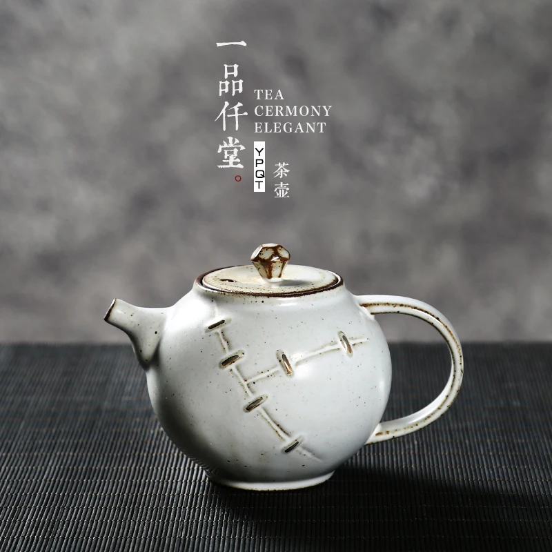 

Chinese crude pottery teapot Pu'er tea making ware ceramic ceremony Japanese Kungfu teaware nailing gandle tea pot kettle
