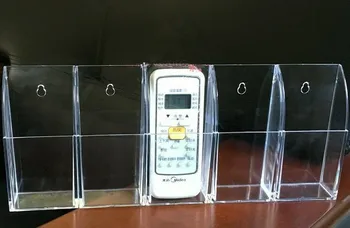 

Multifunction Clear Acrylic Remote Control Organizer Storage Box Holder Case Wall Mount cell Phone TV Air Conditioner Holder