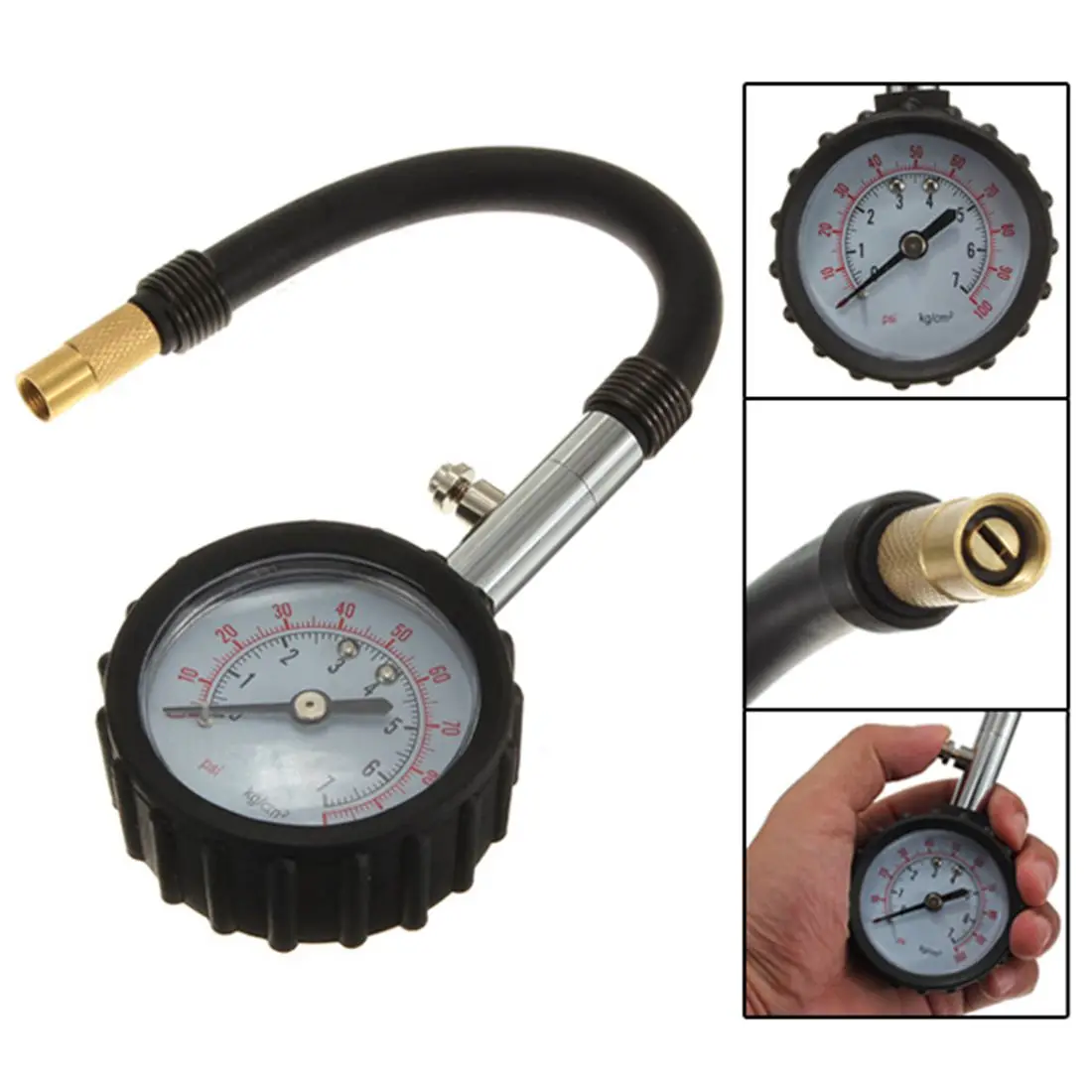 

0-100 PSI Tyre Tire Air Pressure Gauge Meter Tester Car Truck Motorcycle Bike