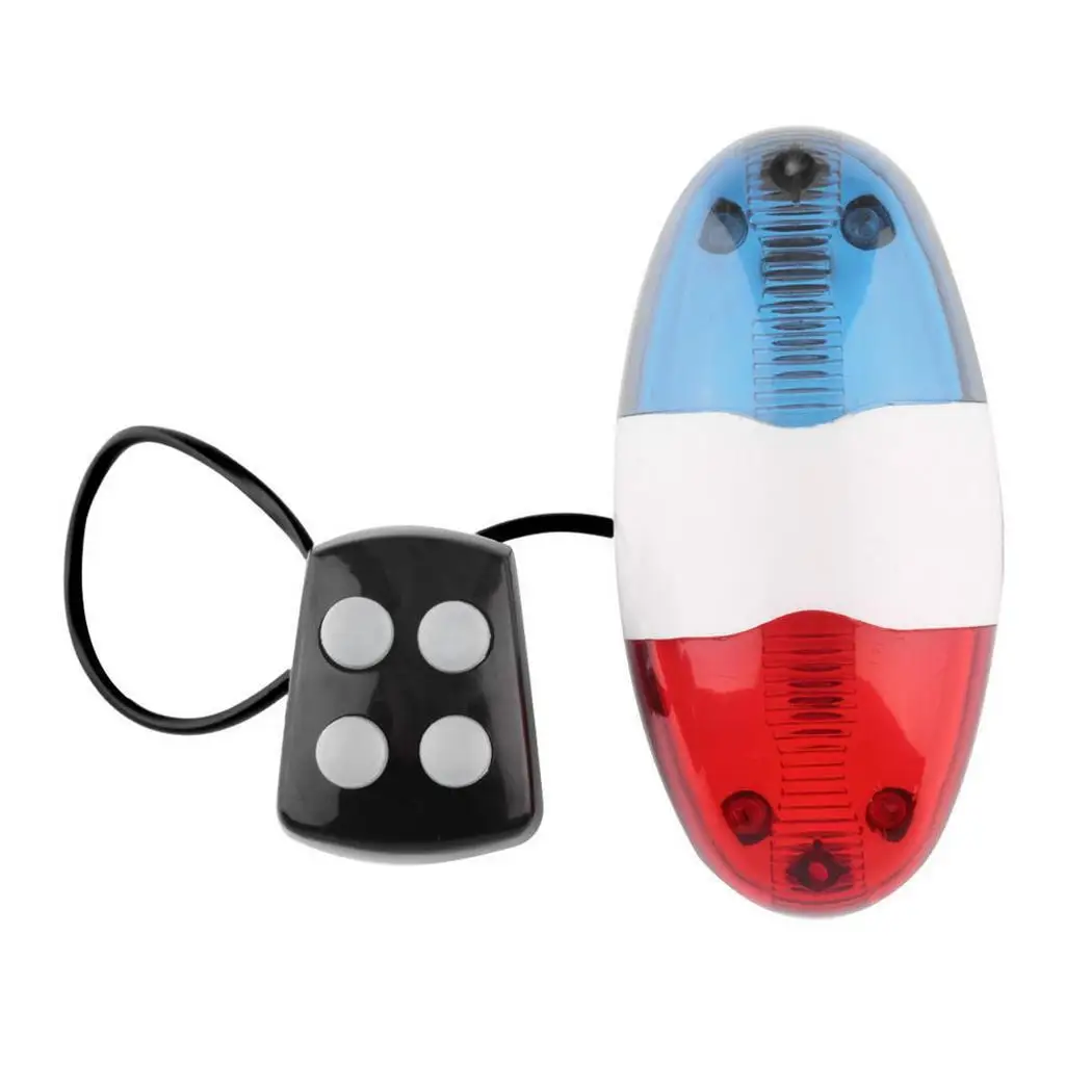 4 Sounds LED Bicycle Light Police Car Electric Siren Horn Electronic Electronic Bell Geometric