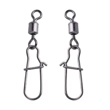 100 шт/Лот соединители для рыболовной приманки, вращающиеся Вертлюги с хорошей защелкой из нержавеющей стали, рыболовный крючок, соединитель, аксессуары, Pesca