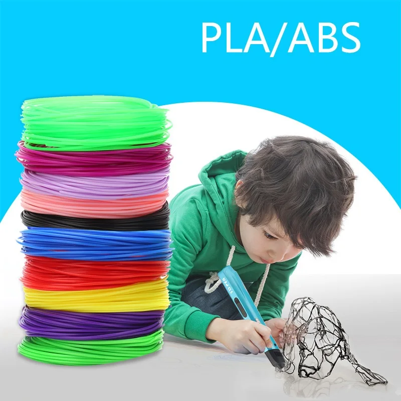 5 м/10 м/50 м/100 м 20 цветных принтеров 1,75 мм детский печатный рисунок креативная линия печать PLA материал для 3D ручки Многоцветный случайный
