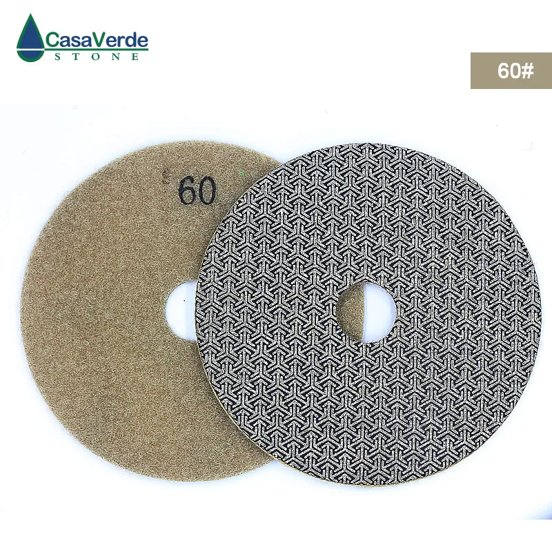 1pc/lot 5 inch 125mm Electroplated diamond polishing Pad Fast Removal Tile Glass Concrete Stone Sanding Disk Metal Polishing 23pcs sets electric drill brush removal polishing cleaning tools for bathroom surface grout tile tub shower kitchen auto care