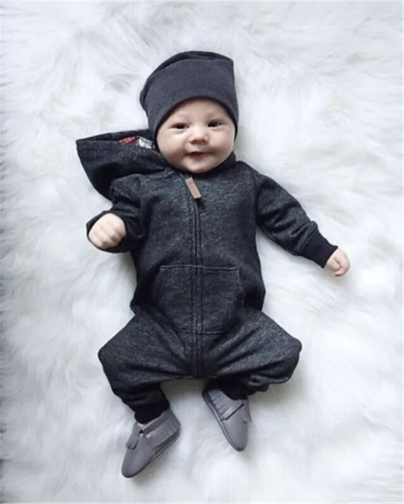 

PUDCOCO Fashion Kid Baby Boy Girl Warm Cotton Rompers Jumpsuit Hooded Clothes Zipper Outwear Casual Outfit 0-24M