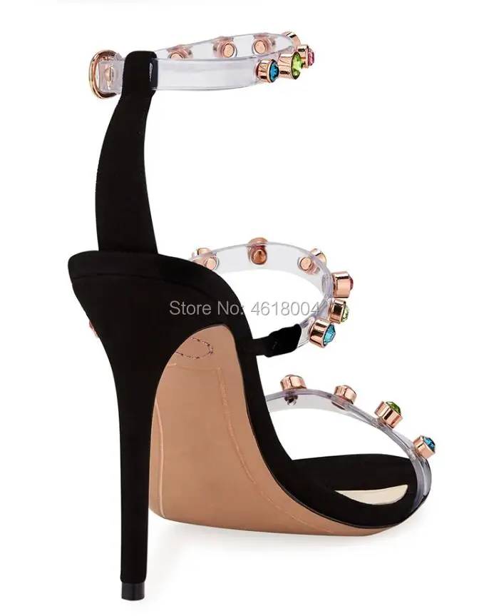 Kalmall Pierres En Bracelet Gem Pictures D'été Chaussures Précieuses As Talons Cuir Feminina Sandales Vinyle Parti 2019 Pictures as Multi Élégantes Sandalia Hauts Coloré rzgrqw8xt