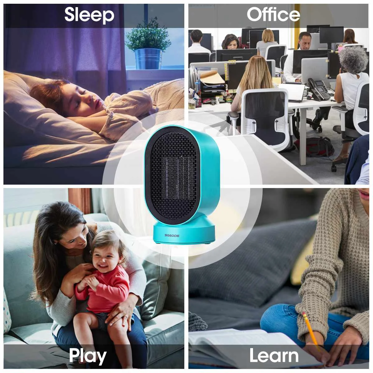 

UK/EU Plug 600W Electric Heater Household Heater Stove Radiator Mini Fan Heater/Cool Desktop Warmer for Winter Indoor Heating