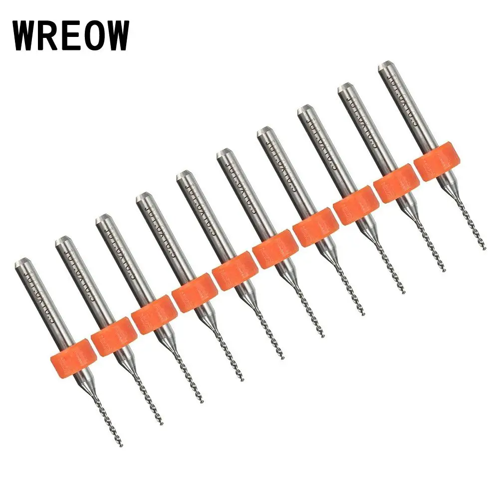 10 PCS 1.0mm carbide alloy drill bits Micro CNC PCB Print Circuit Board End Mill Drill Router Bits For Woodworking Tools | Инструменты