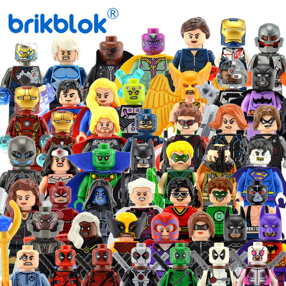 

48PCS AVENGERS BUILDING BLOCKS FIGURES TOY FOR KIDS DEADP00L SUPER HEROES VILLIANS IRON MAN ULTRON THOR MOC MINI DOLL FIGS