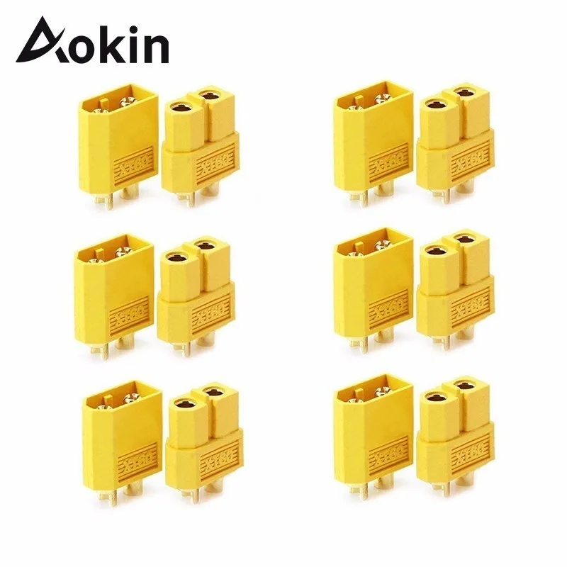 Aokin 10 шт./20 шт. XT60 штекер гнездо Тип T разъем адаптер для DIY RC модели литий