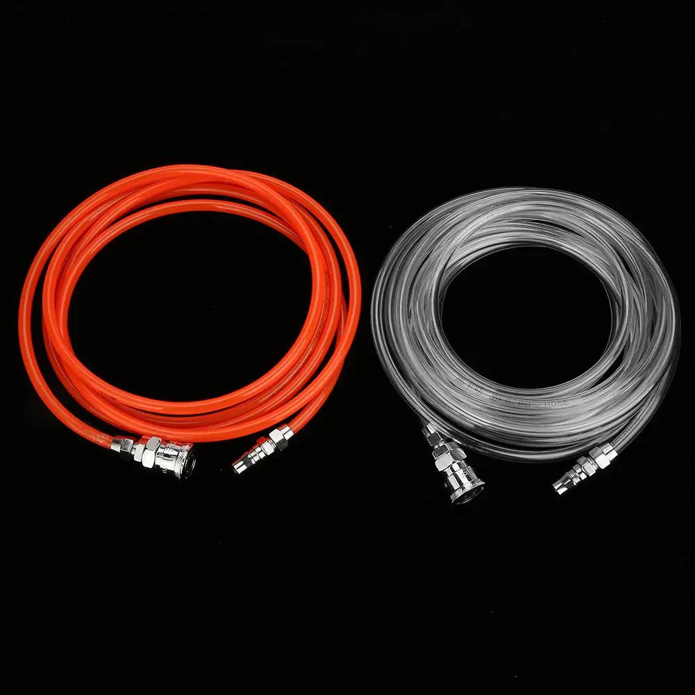 

3/6m Air Compressor Hose Tube Pneumatic Hose Pipe Compressed Air Transport PU Pneumatic Hose With 1/4in Male/Female Connector