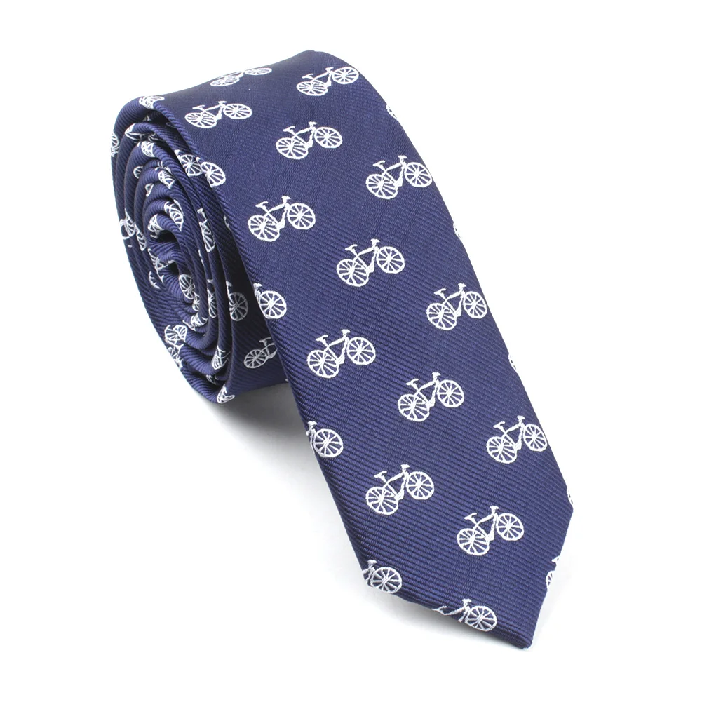 Полиэстер для мужчин синие галстуки велосипед тощий мужские галстуки модные мужские узкий галстук