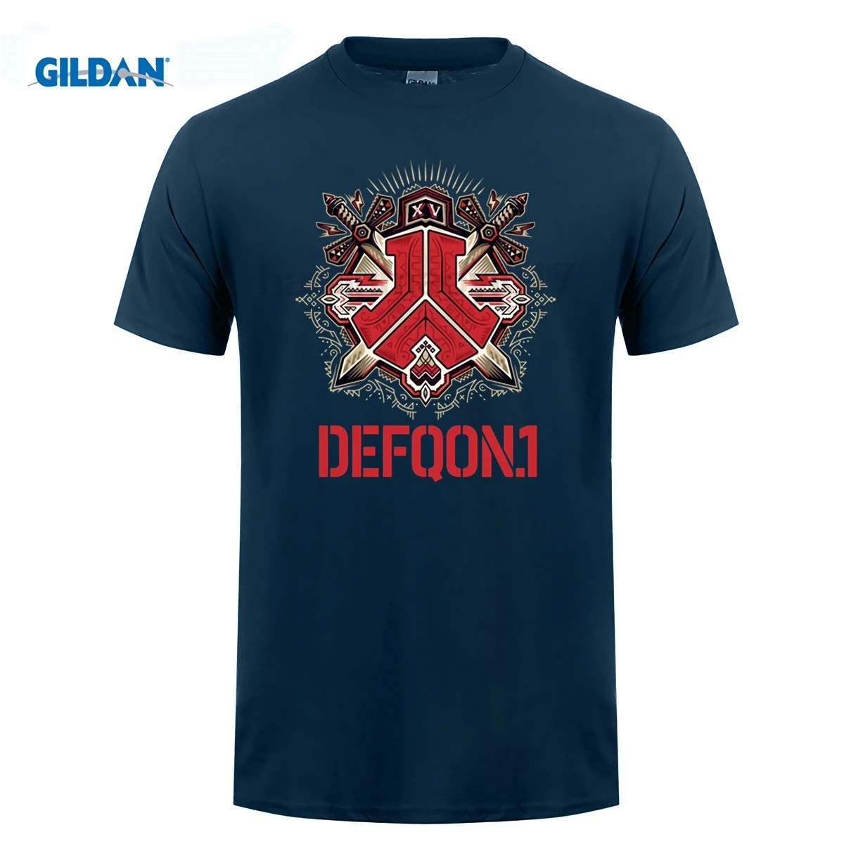 GILDAN Последняя мода Gildan Новинка мужские футболки с круглым вырезом Defqon 1 коротким