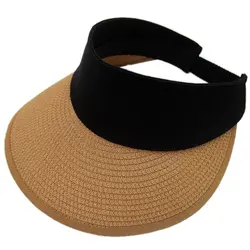 Модная Складная Солнцезащитная шляпа с пустым верхом на открытом воздухе пляжная шляпа женский головной Убор От Солнца широкополая шляпа