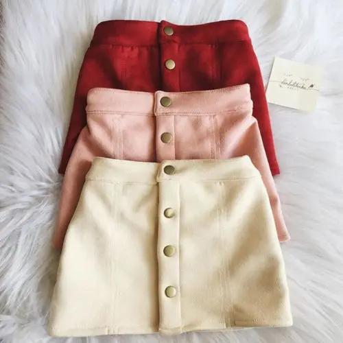 

2019 New Arrival Newborn Infant Baby Girl Button A Line Skirts Party Slim Mini Skirt Princess Pageant Skirt Children Clothes