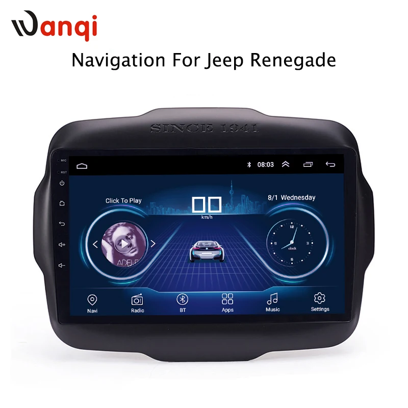 

9 inch Android 8.1 full touch screen car multimedia system for Jeep Renegade 2016-2018 car gps radio navigation