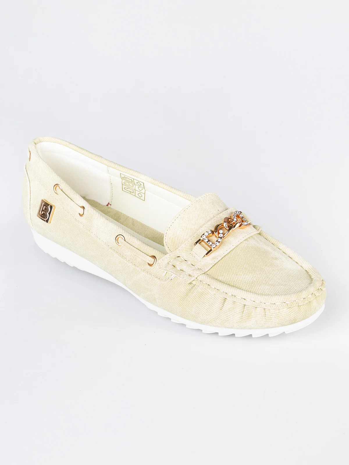 Loafers with detail and rhinestonein Women's Flats from Shoes on