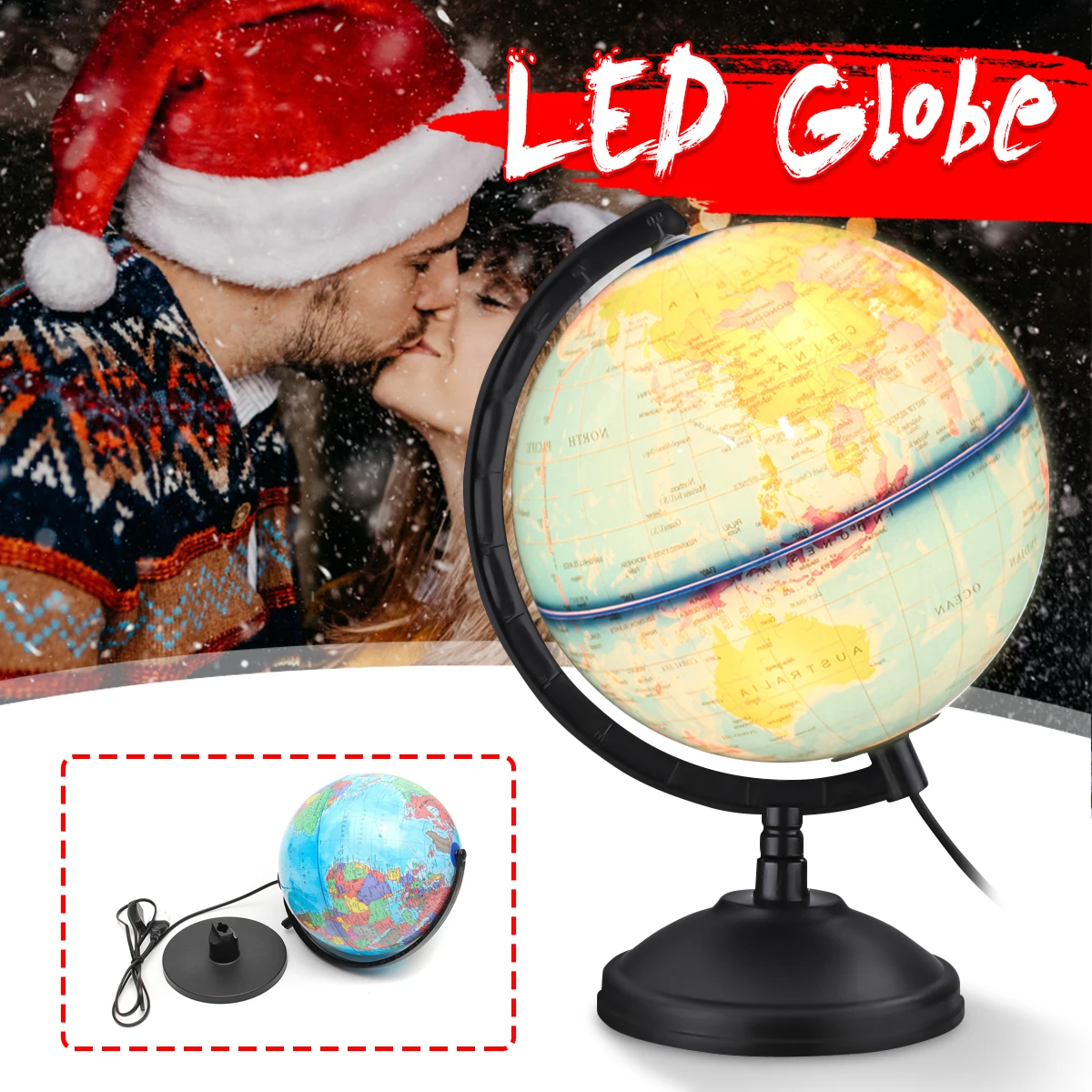 25cm 110V EU Plug Plastic World Globe Earth Map with LED Lamp Tellurion Children Geography Educational Toys Gift Home Decoration 25cm 110V EU Plug Plastic World Globe Earth Map with LED Lamp Tellurion Children Geography Educational Toys Gift Home Decoration