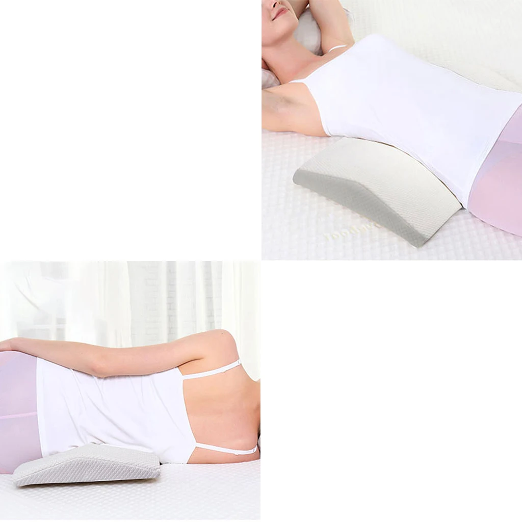 

Pack of 2 Pieces Memory Foam Lumbar Back Support Cushion Pillows Align the Spine and Ease Lower Back Pain for Women Men