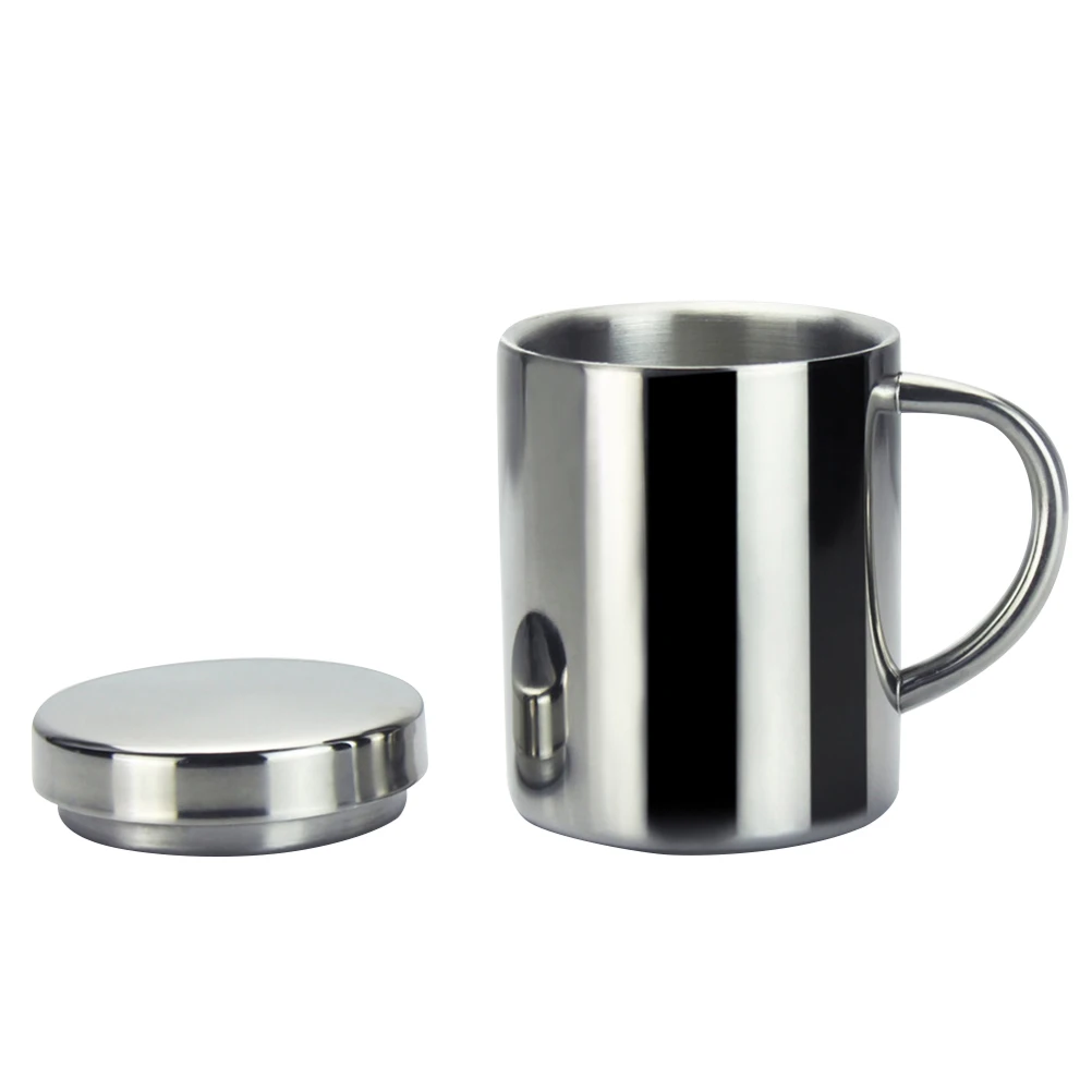 

Double Insulation Coffee Mug 304 Stainless Steel Durable Drinking Cup Tea Cup With Lid For Coffee Milk 420/300/220ml