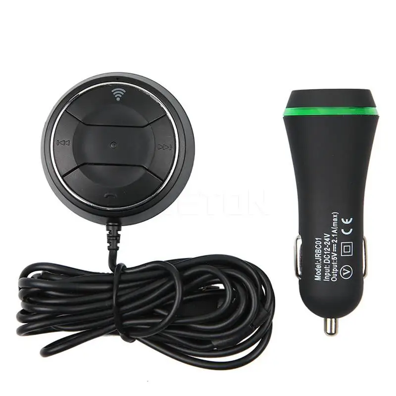 

KOOYUTA Handsfree Cigarette lighter Magnetic Base Bluetooth Car Kit MP3 3.5mm AUX Audio Music Receiver Adapter Dual USB Charger