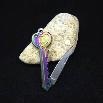 

EDC Keychain Key Knife Keyring Blade Box Package Fold Pocket Multi Tool Letter Open Opener Survive gadget kit Camp Outdoor