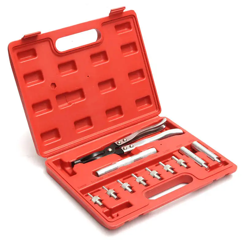 

Professional Universal 11 in 1 Case 11pcs Auto Valve Stem Seal Plier Seating Pliers Remover Installer Tool Kit Set