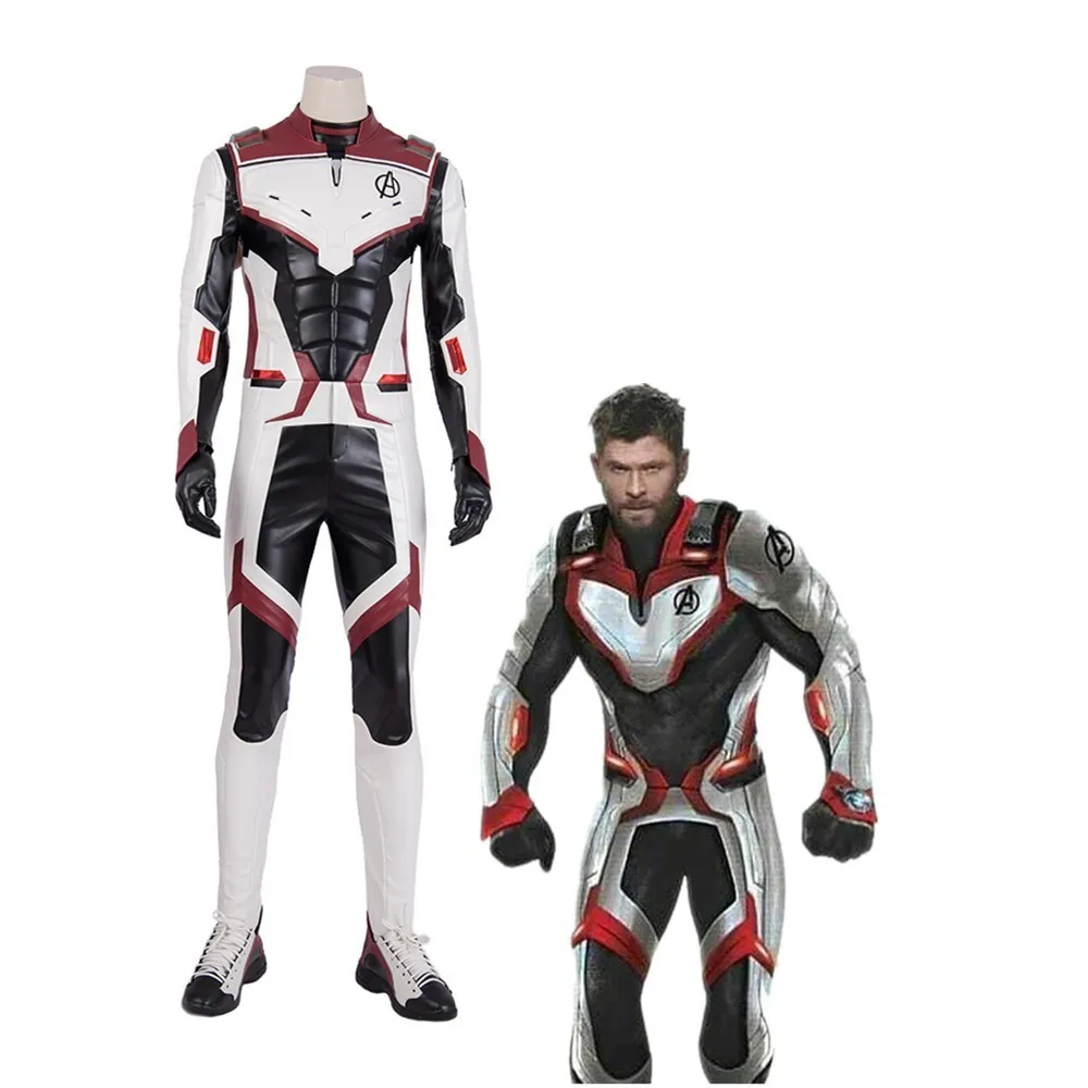 New 2019 Avengers Endgame Quantum Realm Cosplay Costume Team Uniform Iron Man leather jumpsuit Full Set Halloween Custom Made
