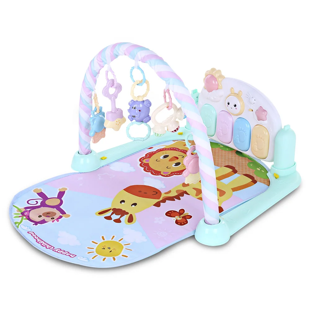 

Baby & Toddler Toy Crawling Mat Piano Keyboard With Rattles Light Animals Raffles Hanging Musical Toy Soft Play Mat