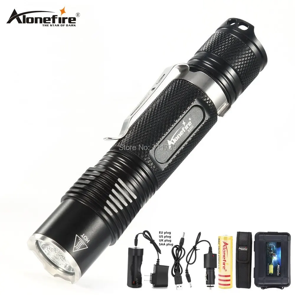 AloneFire X350 светодиодный тактический фонарик XML L2 кемпинг пещера поиск спасение 6