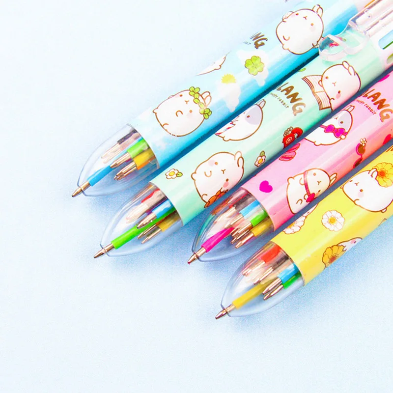 

1PC 8 Colors In 1 Ballpoint Pens Cute Cartoon Pens Kawaii Multicolor Ball Pens For Kids Gift School Office Supplies Stationery