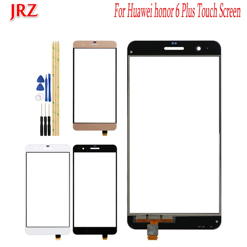 Сенсорный экран JRZ для Huawei honor 6 Plus передняя стеклянная панель сенсорная сенсор
