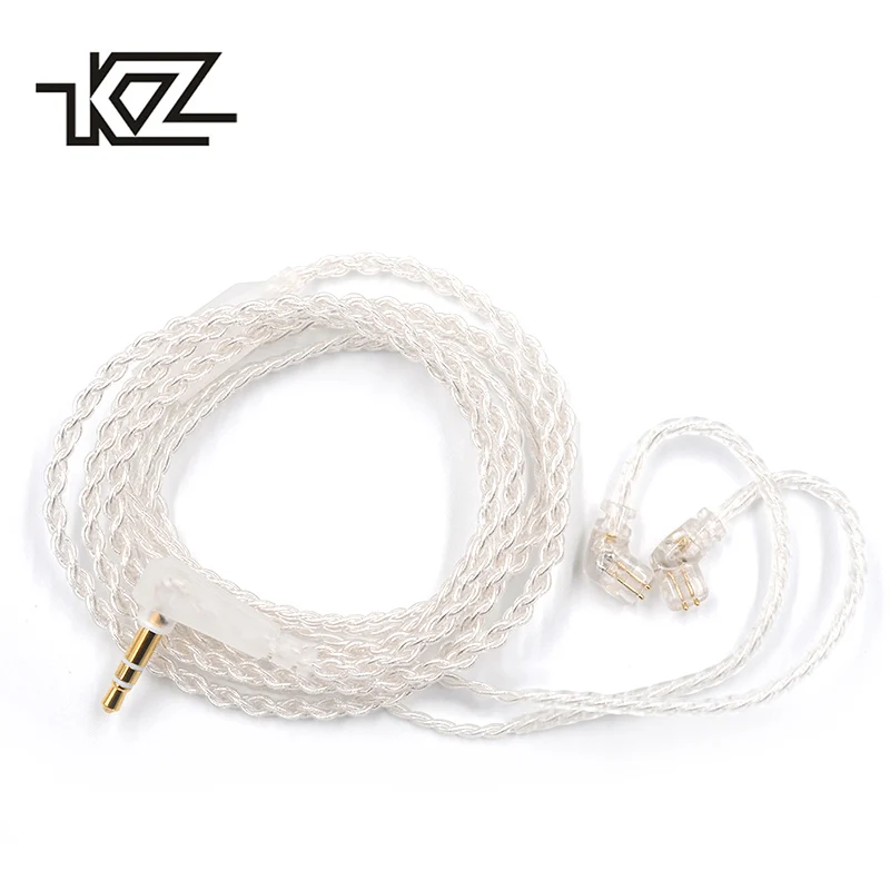 KZ ZSN наушники посеребренный кабель обновления 2PIN позолоченный 0,75 мм штырь высокой чистоты бескислородные наушники с медным покрытием кабель