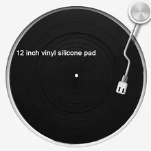 LEORY 1 шт. 1" силиконовая LP Виниловая пластинка плоская ударопрочная басовая Накладка для проигрывателя проигрыватель пластинок граммофон Коврик