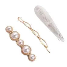 3 шт. шпильки для волос Имитация Жемчуга Сплав милые заколки для волос шпильки аксессуары для волос заколки для девочек и женщин