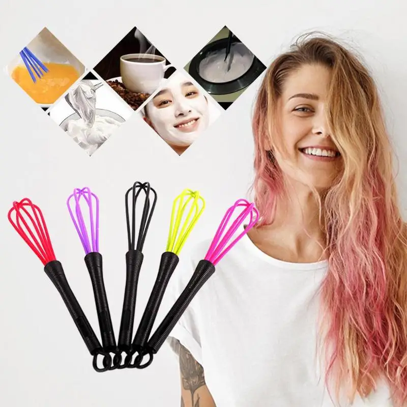 

1Pcs Multi-function Plastic Salon Hairdressing Dye Cream Whisk Hair Mixer Barber Stirrer Blender Hair Care Styling Tools Random