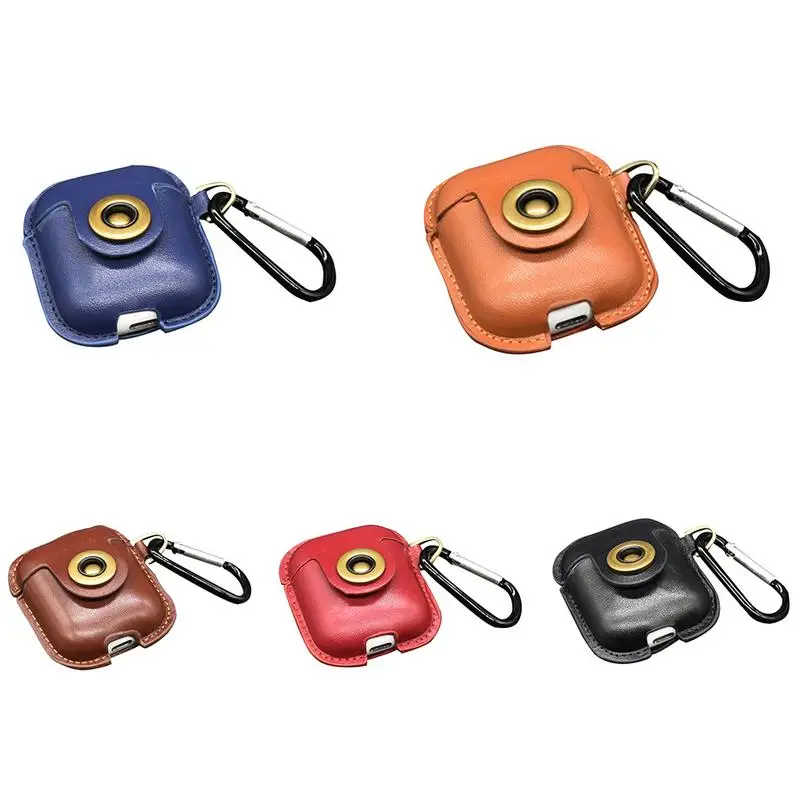 

Airpods Leather Case Protective Case For Apple Bluetooth Scratch-Resistant Case Leather Case Wireless Charging Box Headset