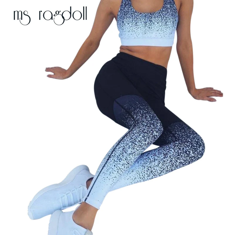 

Women Yuga Set High Waist Elastic Push Up Pattern Leggin Fitness Camouflage Print Sporting Leggin Workout Sportwear Tracksuit
